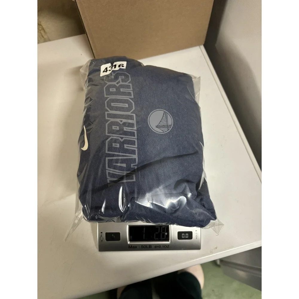 Golden State Warriors Nike Dri Fit Crewneck‎ Sweatshirt Center Swoosh Blue Large